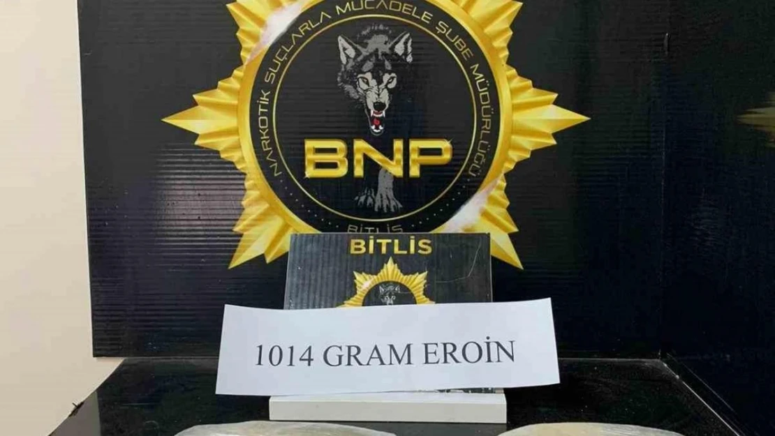 Bitlis'te 1 kilo 14 gram eroin ele geçirildi