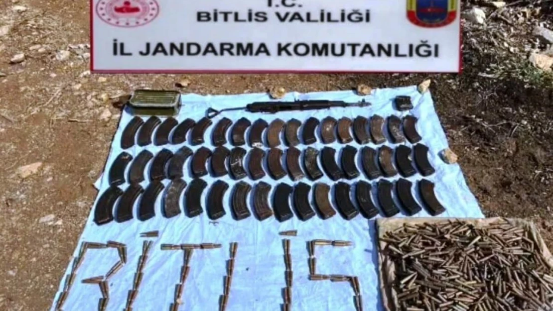 Bitlis'te silah ve çok sayıda mühimmat ele geçirildi