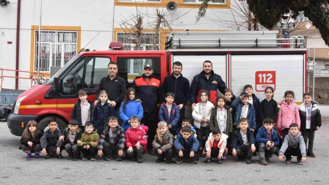 Bozüyük'te ilkokul öğrencilerine yangın eğitimi