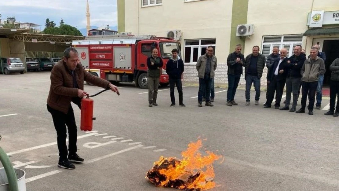 Bozyazı'da yangın tatbikatı yapıldı