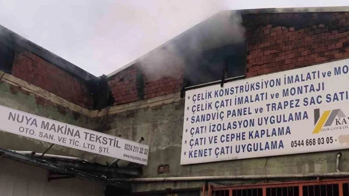 Bursa'da tekstil fabrikasında yangın