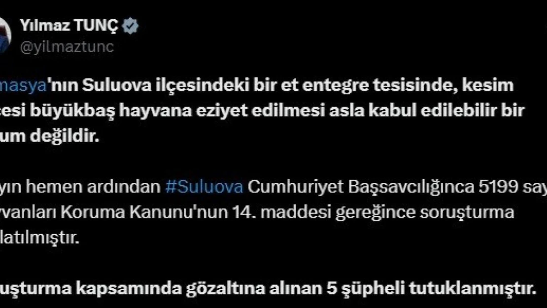 Büyükbaş hayvana eziyet edilmesi olayında 5 şüpheli tutuklandı