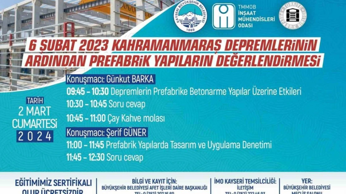 Büyükşehir'den 'Prefabrik Yapıların Değerlendirmesi' semineri