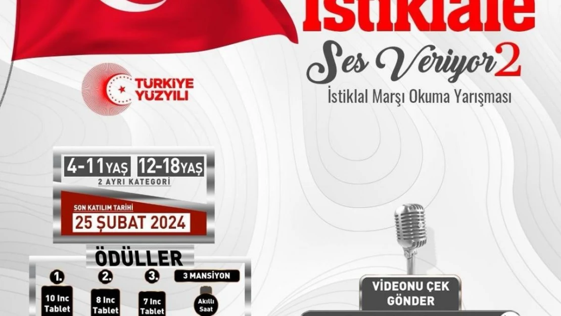 Büyükşehir KAYMEK'ten 2'nci İstiklal Marşı Okuma Yarışması