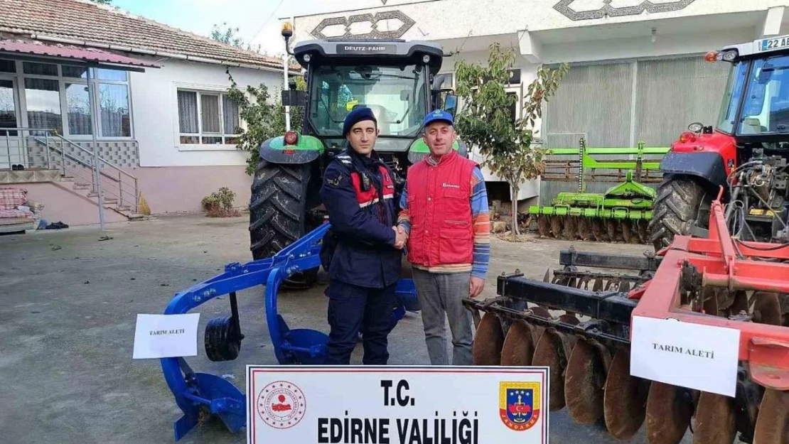 Çalınan tarım aletleri sahibine ulaştırıldı