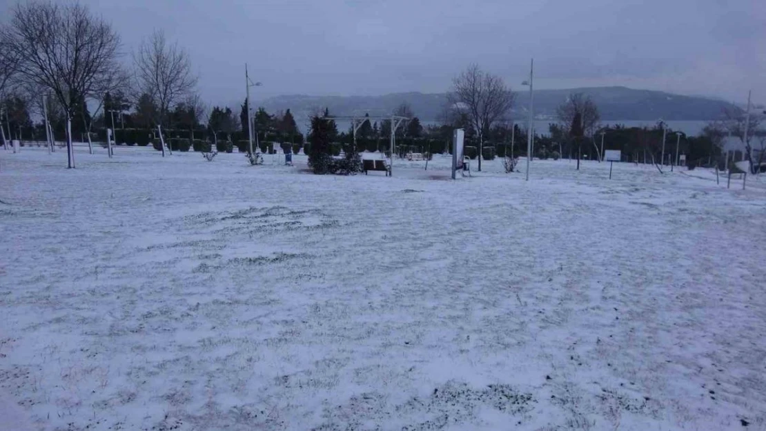 Çanakkale'de kar yağışı etkili oldu