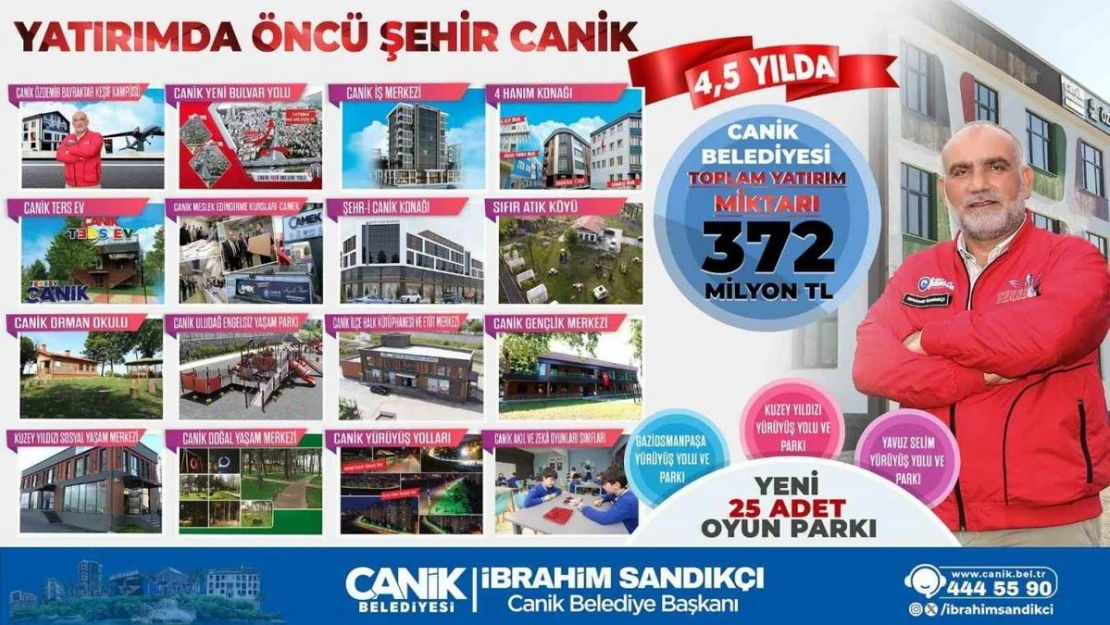 Canik'e 4,5 yılda 372 milyon TL'lik yatırım