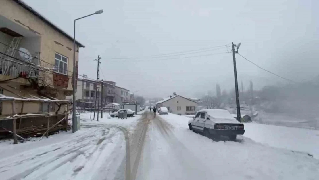 Çelikhan'da yoğun kar yağışı