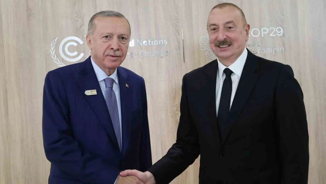 Cumhurbaşkanı Erdoğan, Azerbaycan Cumhurbaşkanı Aliyev ile görüştü