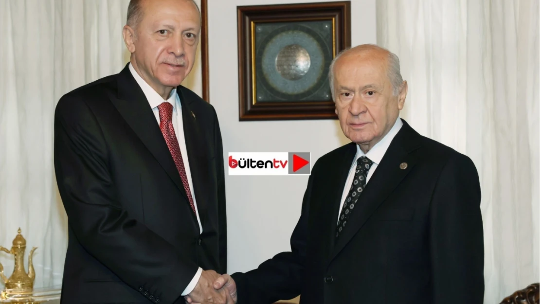 Cumhurbaşkanı Erdoğan, MHP Lideri Devlet Bahçeli ile Bahçeli'nin konutunda bir araya geldi