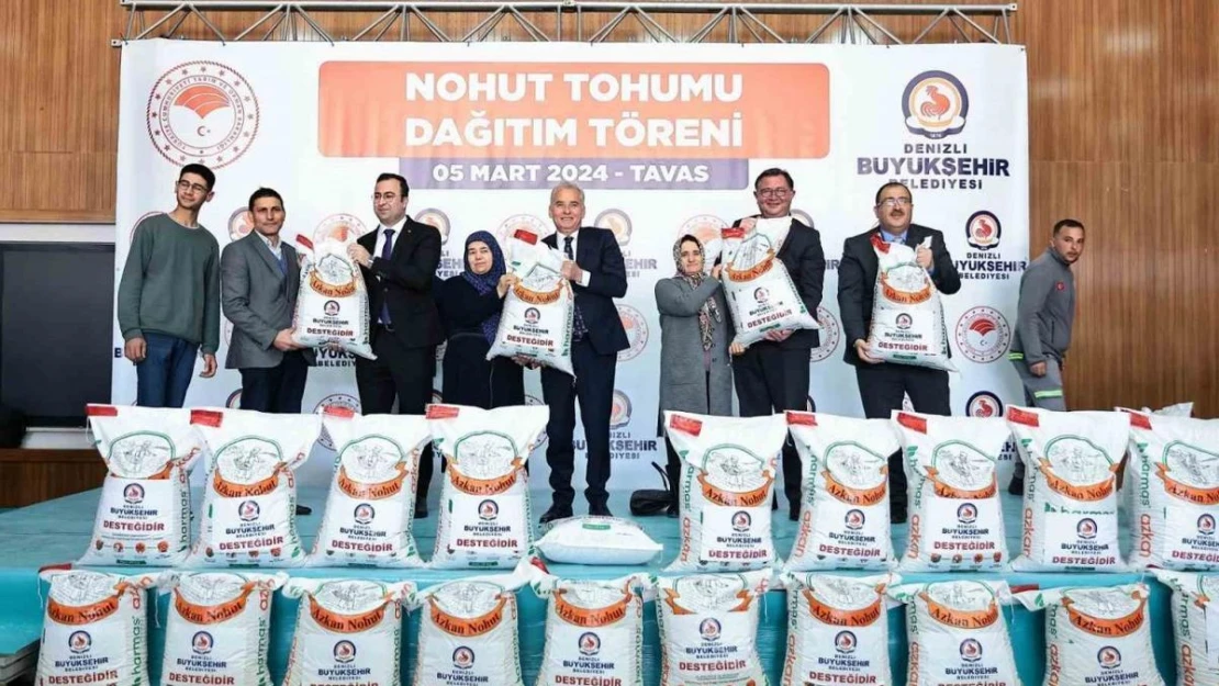 Denizli'de çiftçilere 70 ton nohut tohumu desteği