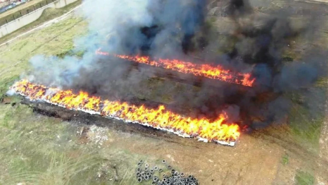 Diyarbakır'da 23 ton uyuşturucu yakıldı