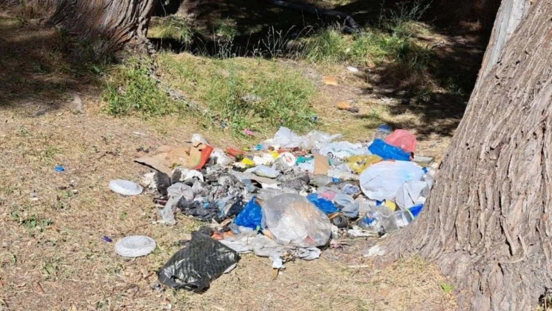 Utandıran manzaralar... Bitlis'teki Aygır Gölü çöplüğe döndü... Sorumluları piknikçiler