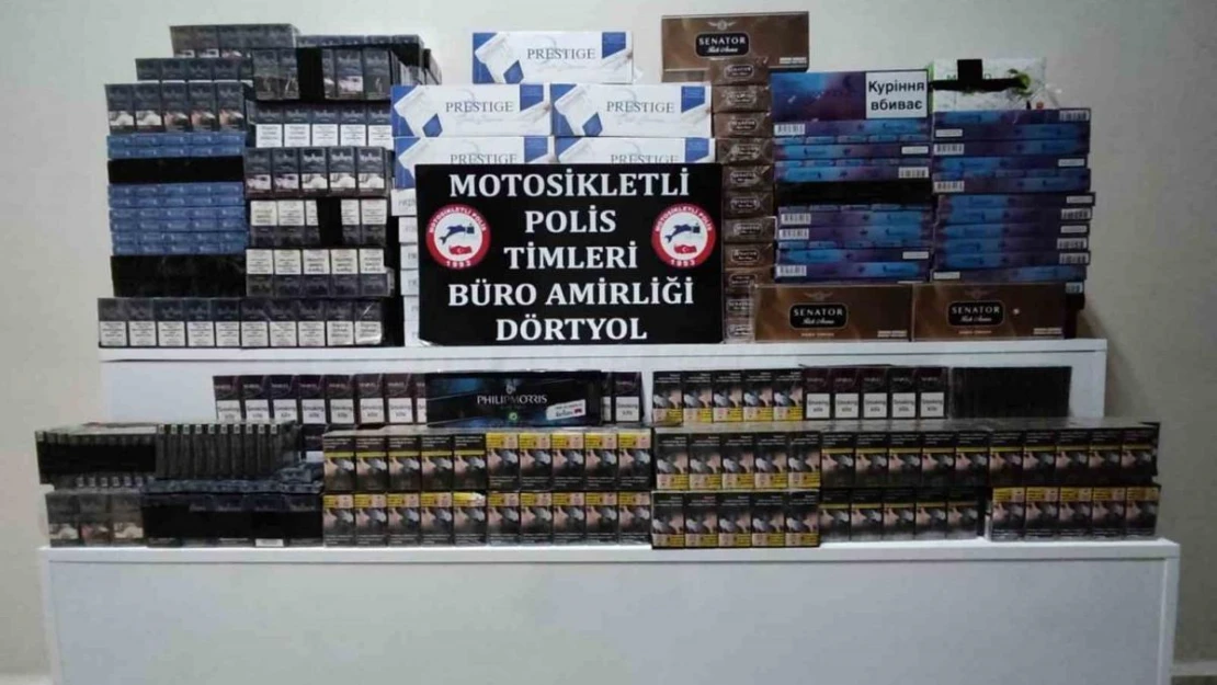 Dörtyol'da 2 bin 573 paket kaçak sigara ele geçirildi