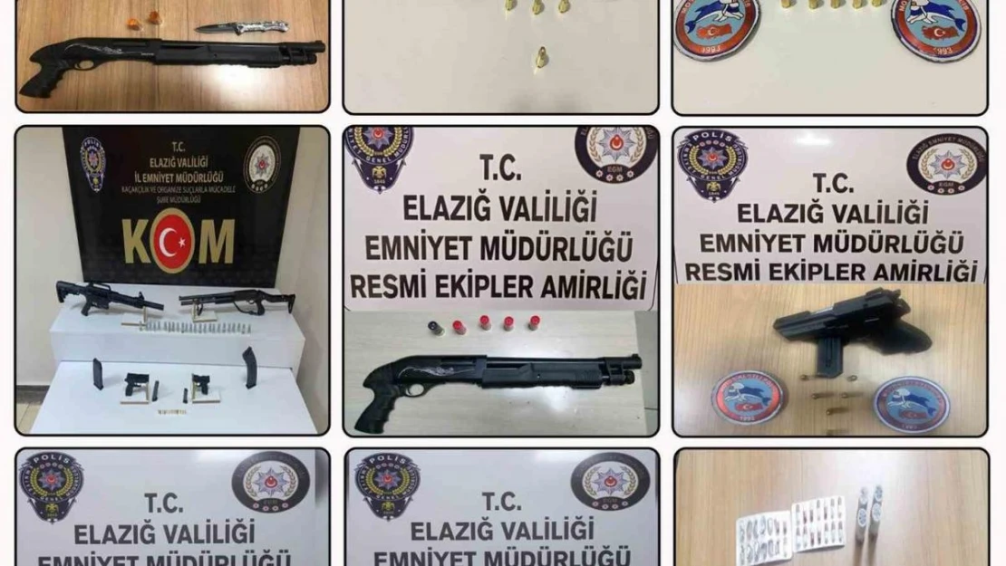 Elazığ'da 14 adet ruhsatsız silah ele geçirildi