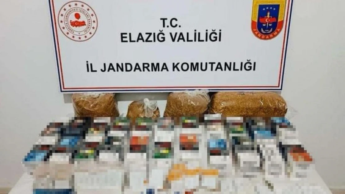 Elazığ'da kaçak tütün ve makaron ele geçirildi