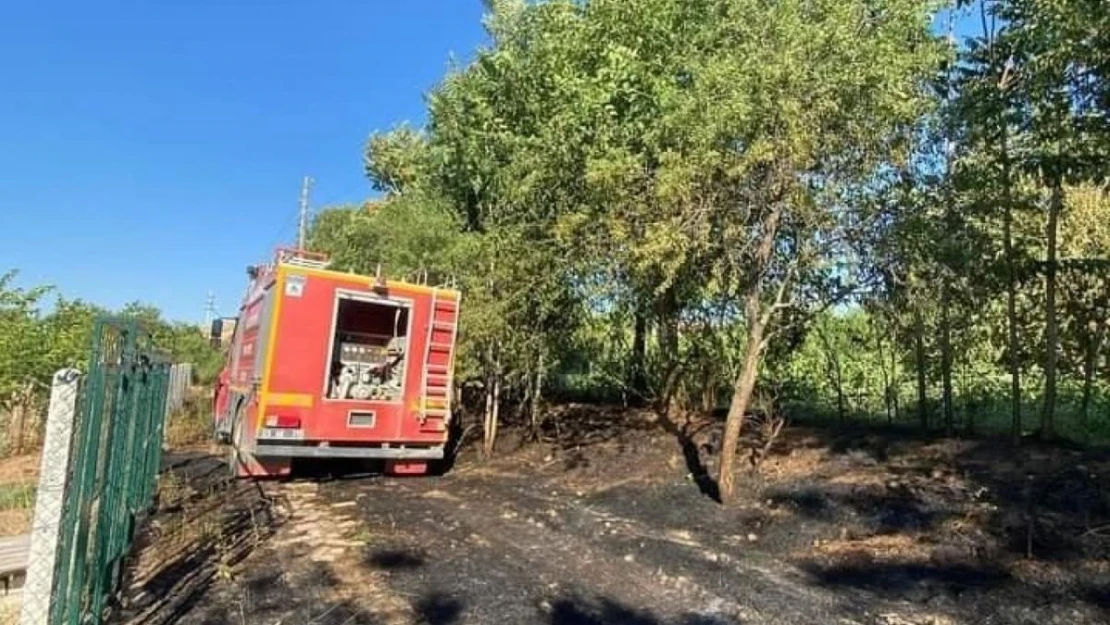 Elazığ'da örtü ve bahçe yangını