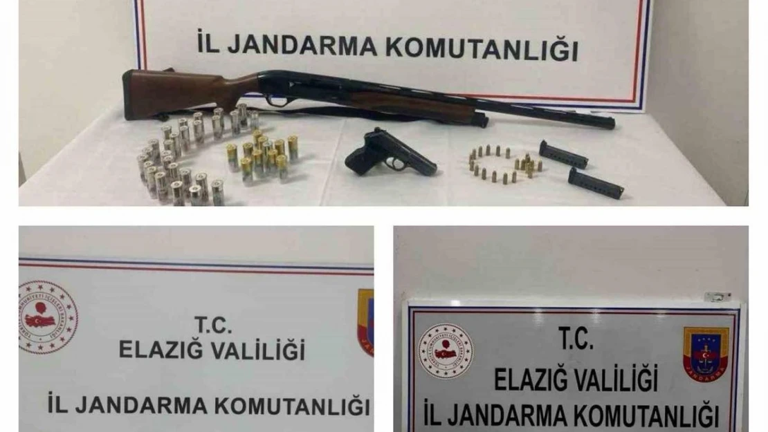 Elazığ'da ruhsatsız tüfek ve tabanca ele geçirildi