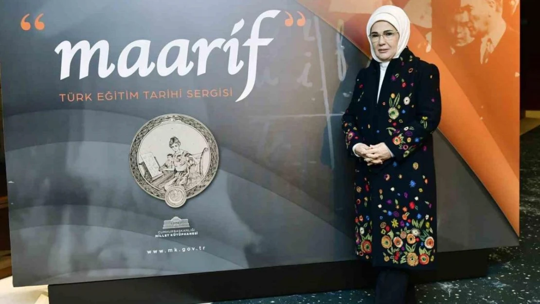 Emine Erdoğan 'Maarif: Türk Eğitim Tarihi' sergisini gezdi