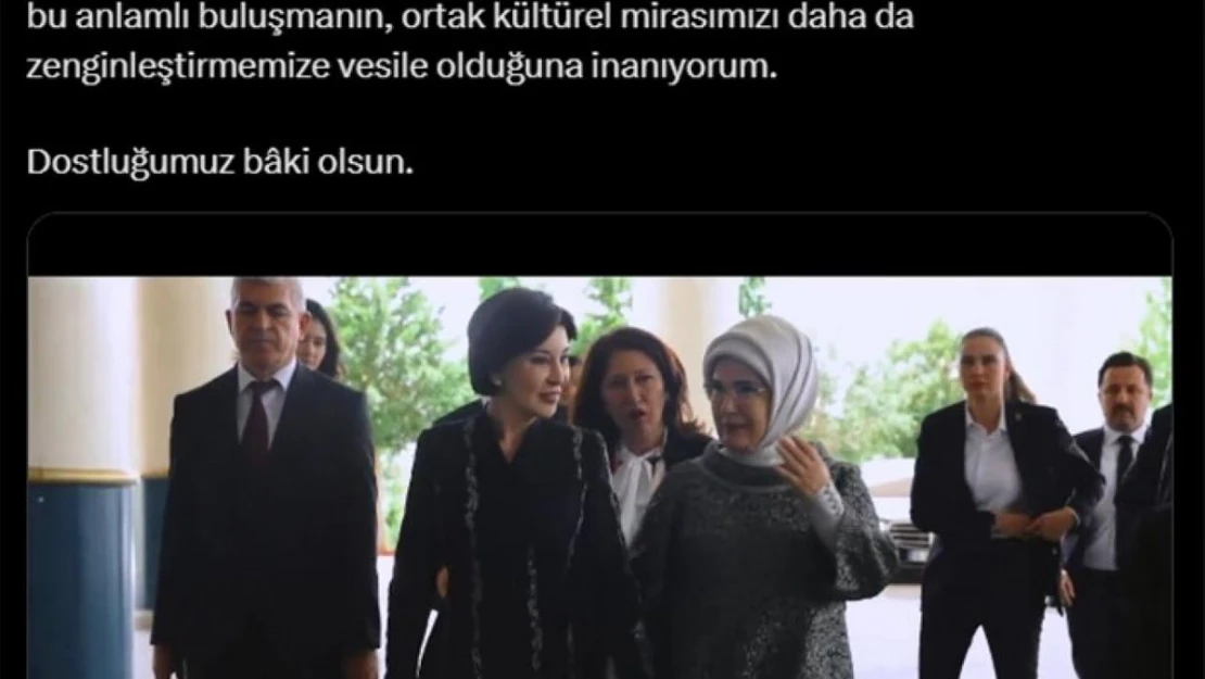 Emine Erdoğan'dan Ziroat Mirziyoyeva ile Millet Kütüphanesi'ni ziyaretine ilişkin paylaşım