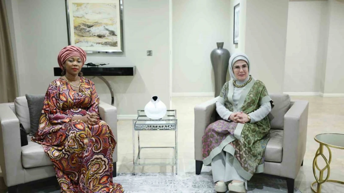 Emine Erdoğan, Sierra Leone Cumhurbaşkanı'nın eşi Fatima Maada Bio ile görüştü