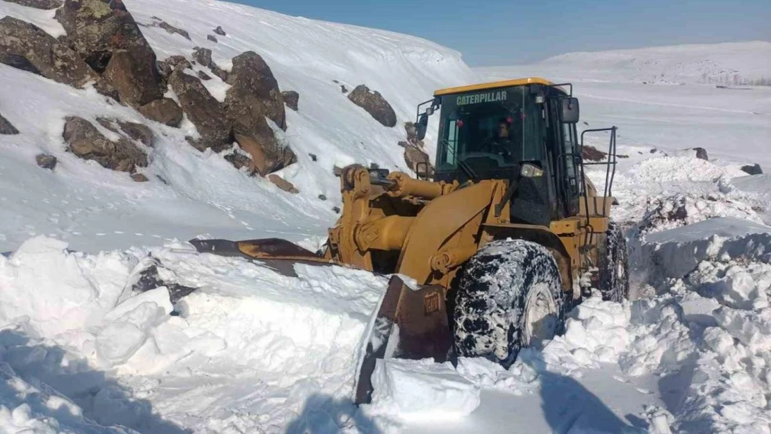 Erciş'te tipiden kapanan yollar açılıyor