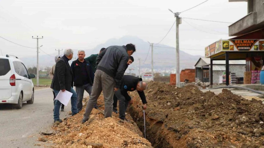 Ergani'de bazı mahallelere yeni içme suyu şebeke hattı