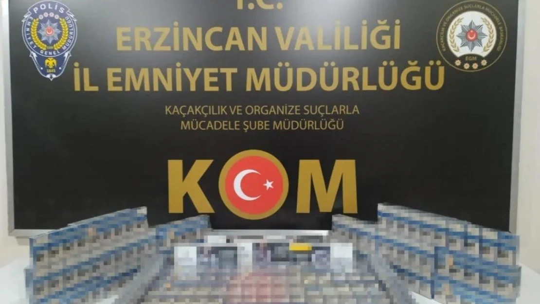 Erzincan'da 400 paket kaçak sigara ele geçirildi