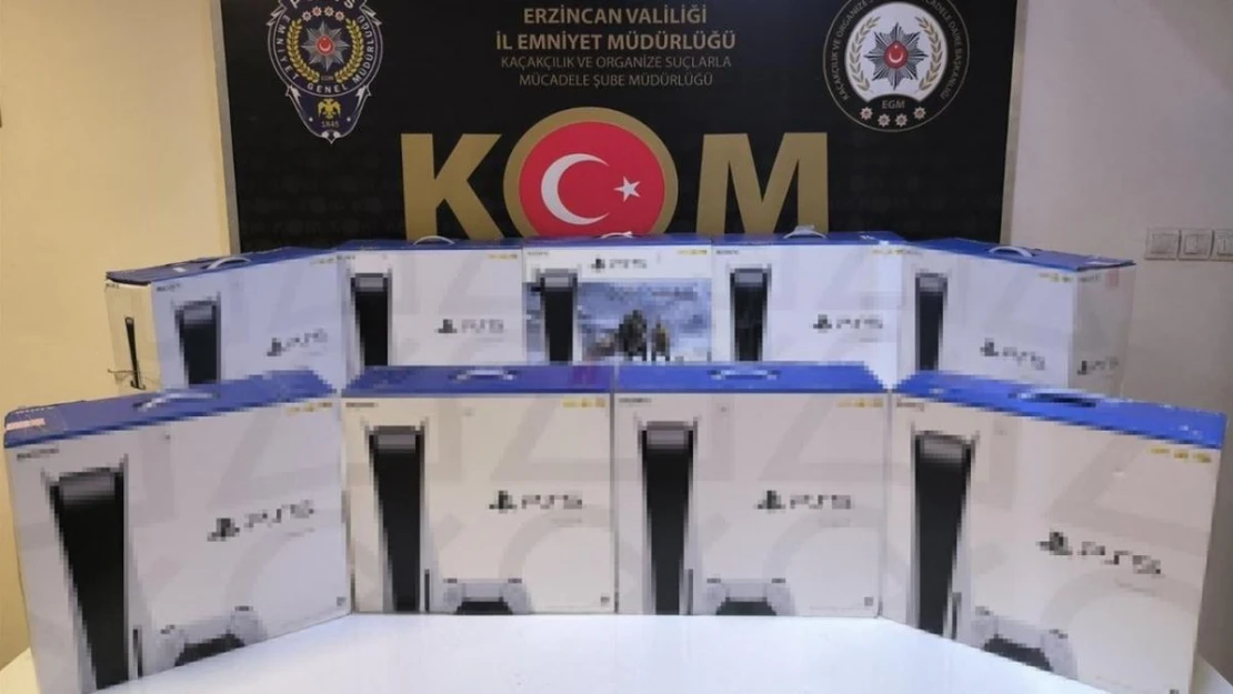 Erzincan'da 9 adet kaçak oyun konsolu ele geçirildi