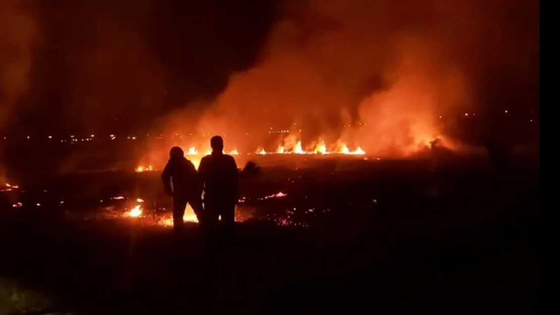 Erzincan'da anız yangını