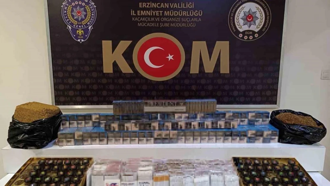 Erzincan'da kaçak tütün operasyonu