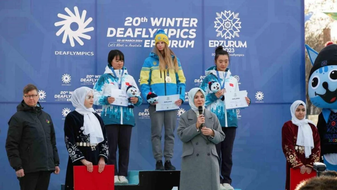 Erzurum 20. İşitme Engelliler Kış Olimpiyat Oyunları'nda ilk madalyalar verildi