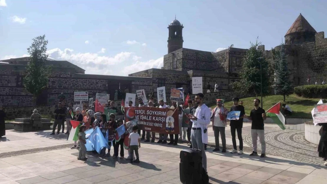 Erzurum'da ABD kongresine alkışlı protesto