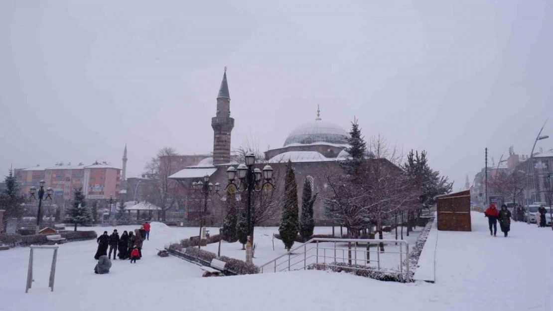 Erzurum'da kar yağışı etkili oluyor, 144 köy yolu kapalı