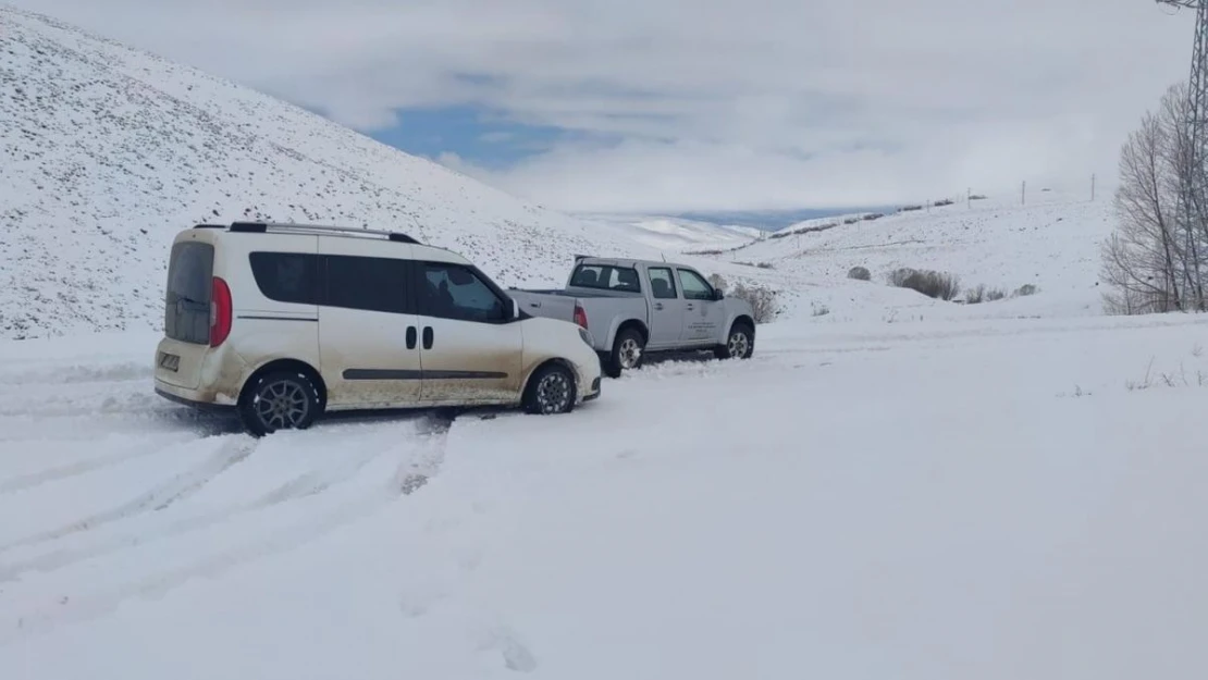 Erzurum'da kış geri geldi