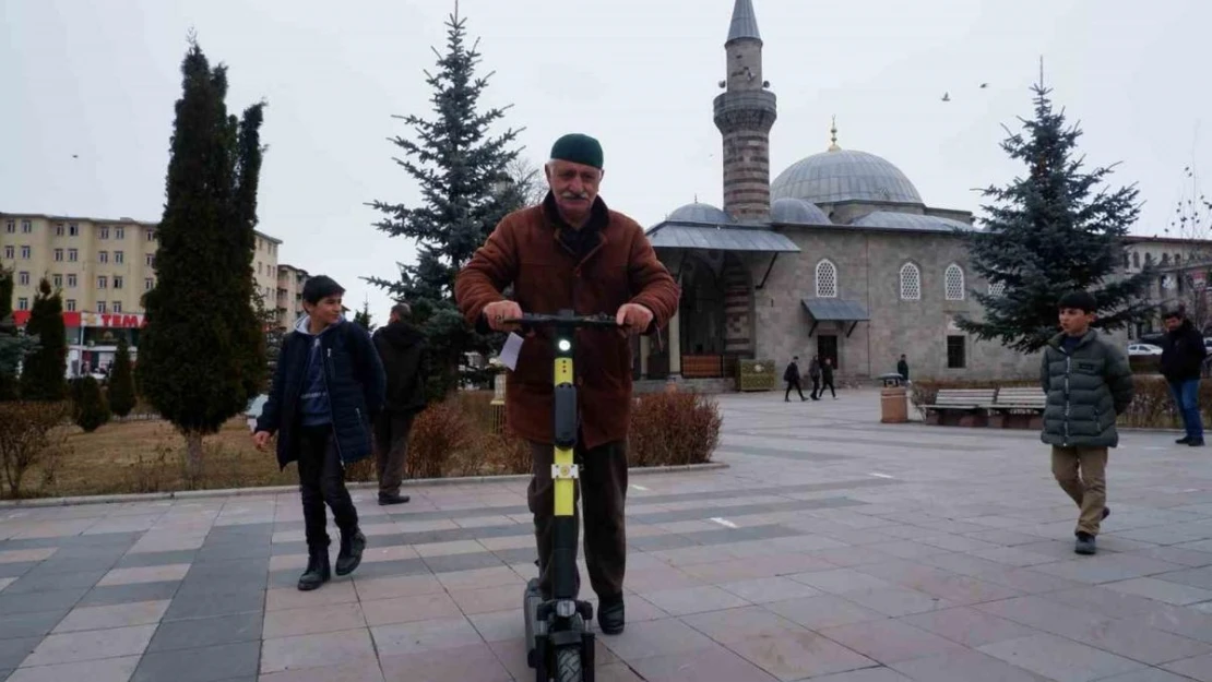 Erzurum'da scooterlar yollara çıktı, ihtiyarlar scooterı sevdi