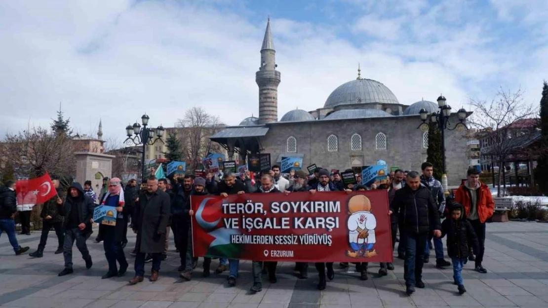 Erzurum'dan Filistin'e destek yürüyüşü