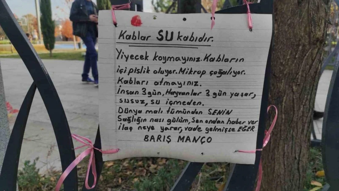 Eskişehir'de hayvanları korumak için Barış Manço'dan alıntı yaptılar