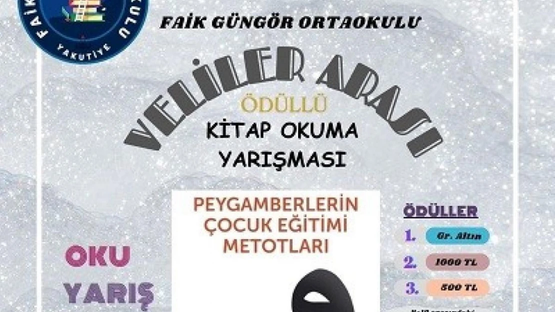 Faik Güngör Ortaokulu'nda, veliler arası ödüllü kitap okuma yarışması