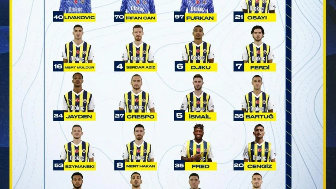 Fenerbahçe'nin Kayserispor maçı kamp kadrosu belli oldu