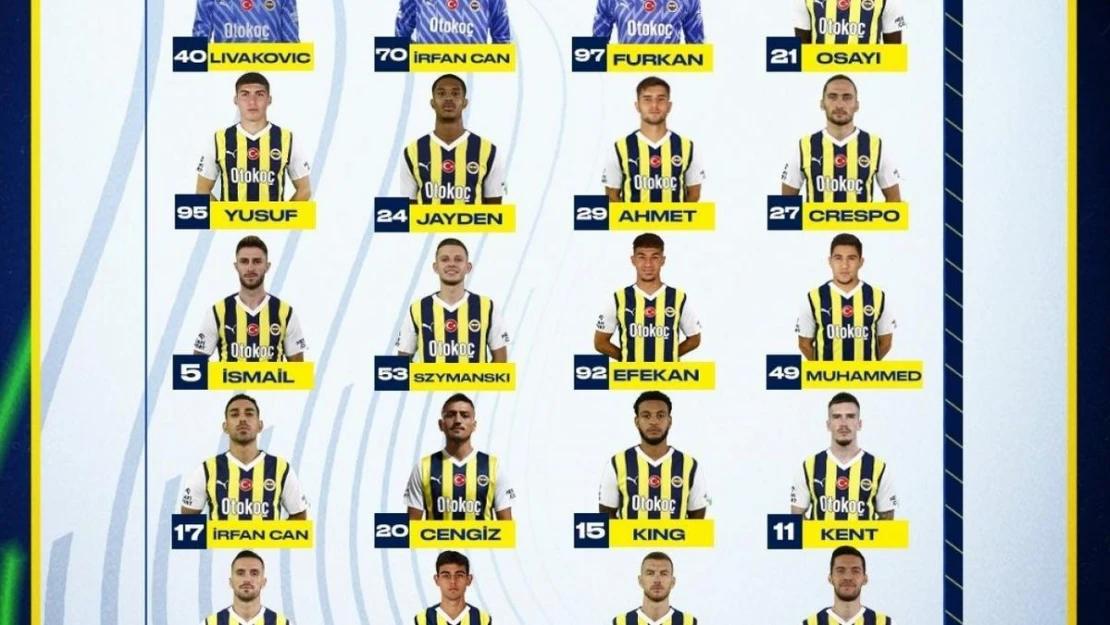 Fenerbahçe'nin Nordsjaelland maçı kamp kadrosu açıklandı