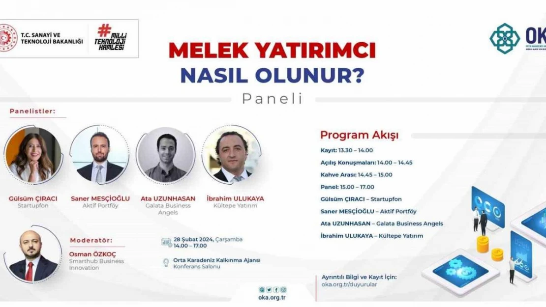 Girişimcilik ekosisteminin önemli aktörleri Samsun'da panel gerçekleştirecek