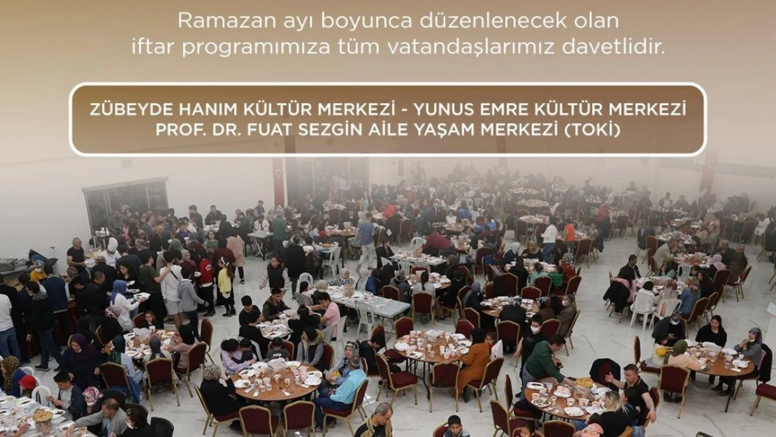 Gölbaşı Belediyesi, vatandaşlara 3 merkezde toplu iftar verecek