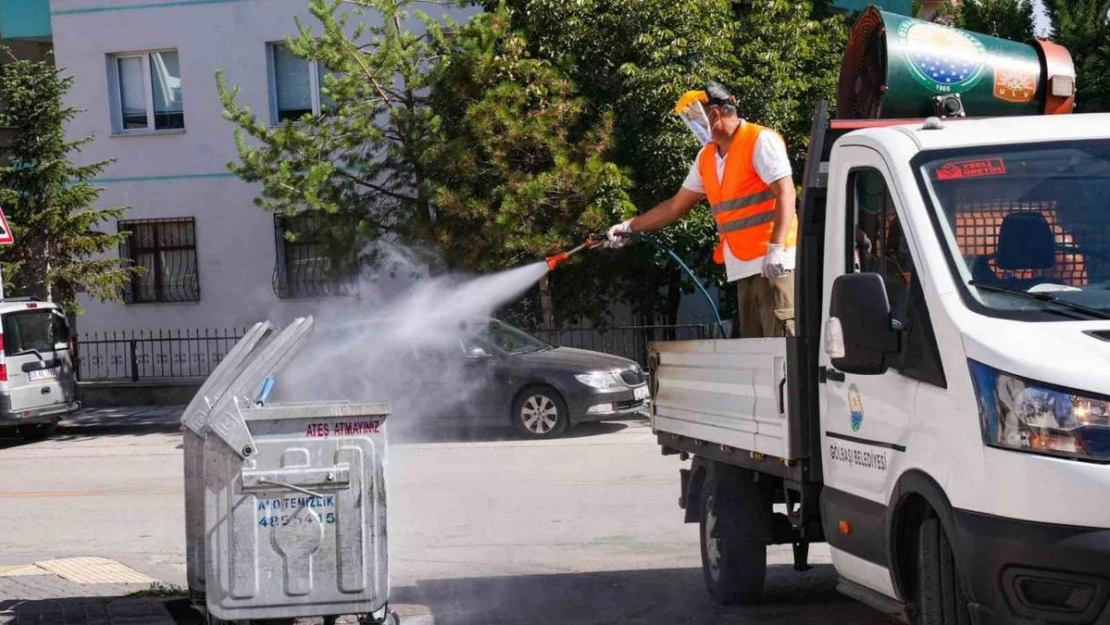 Gölbaşı'nda sineklere karşı ilaçlama çalışmaları