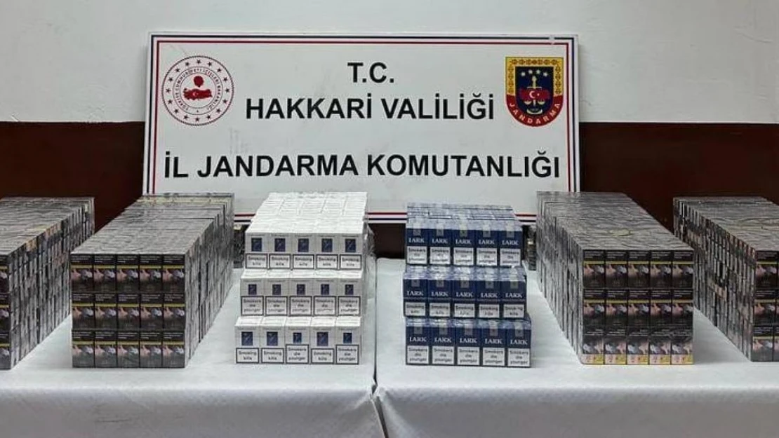 Hakkari'de 2 bin 640 paket sigara ele geçirildi