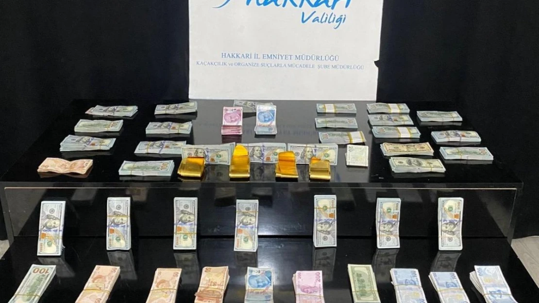 Hakkari'de 358 bin 430 dolar ile 4 kilo kaçak altın ele geçirildi