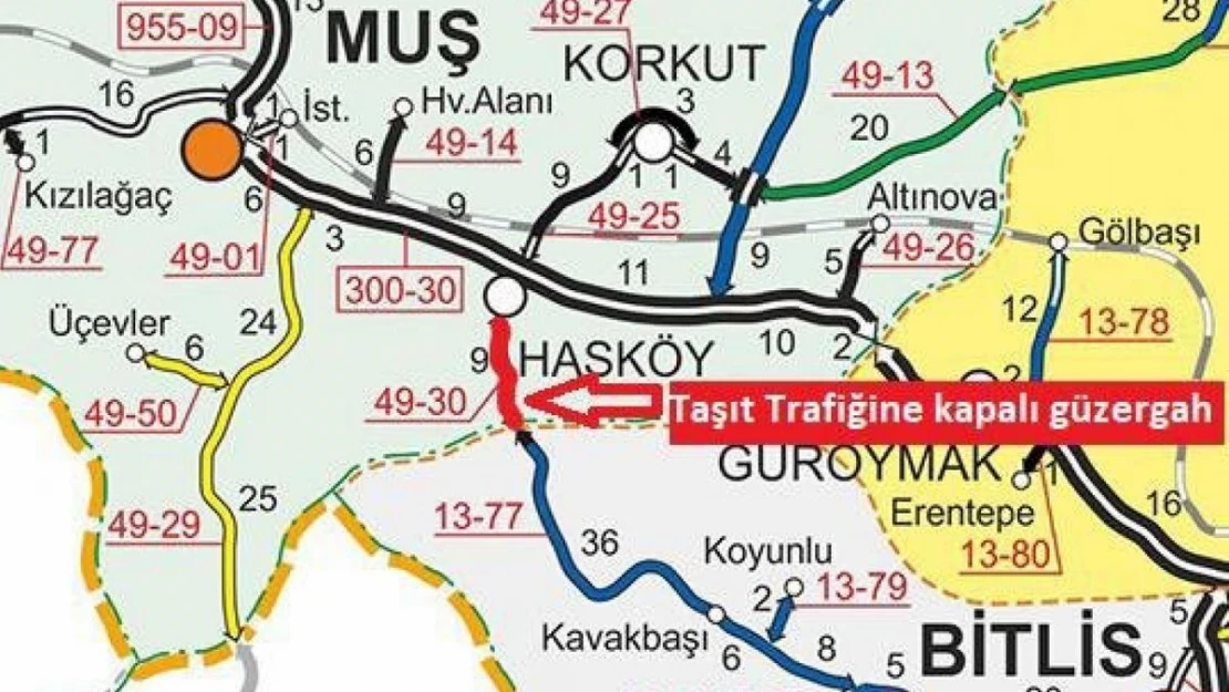 Hasköy-Mutki karayolu ulaşıma kapatıldı