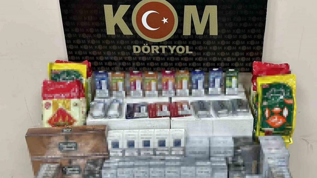 Hatay'da kaçak tütün ve makaron operasyonu