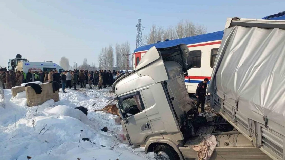 Hayvan yüklü tıra tren çarptı: Ölü ve yaralılar var