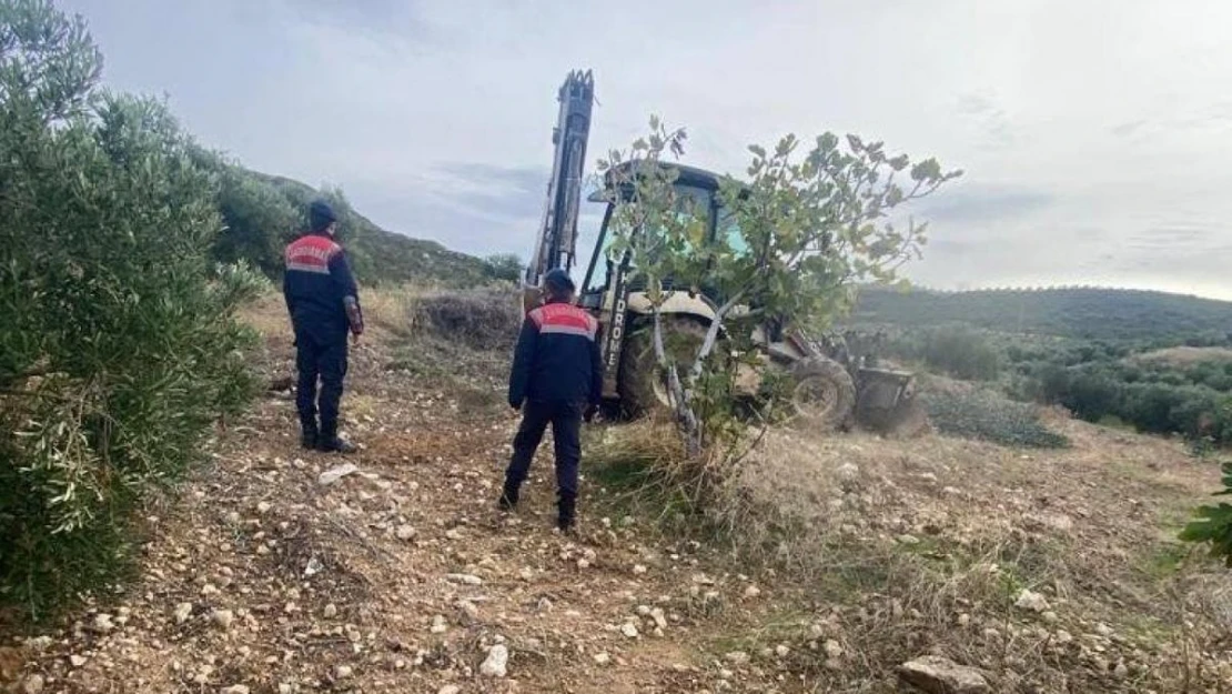 Hazine arazisinde izinsiz yer açarken yakalandı